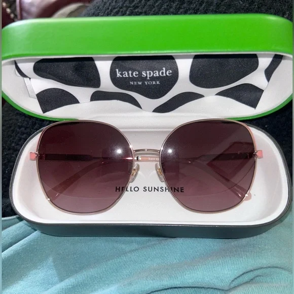 Kate Spade Rose Gold Sunglasses - Picture 2 of 6